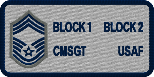 ABS-G USAF Name Tag with Rank Insignia ABU