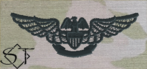 OCP Navy Aviation Maintenance Officer Embroidered Badge-Black