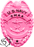US Navy Command Master-At-Arms CMAA Badge-Metal Pink Breast Cancer Awareness