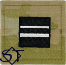 Air Force ROTC OCP Cadet First Lieutenant Rank Insignia Pre-Folded 2x2 without Velcro