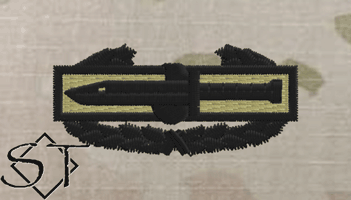 Combat Action Badge 1st Award-OCP Black (image for) Combat Action Badge 1st Award-OCP Black