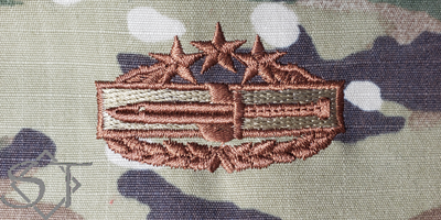 Combat Action Badge 4th Award-OCP Spice Brown