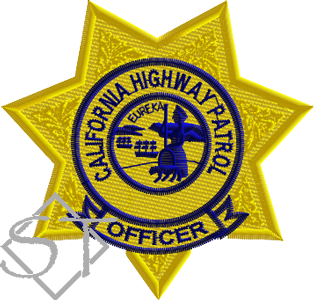 California Highway Patrol Badge Patch (Optional Badge Number)