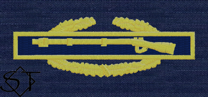 Combat Infantryman Badge-USCG ODU Blue Officer Gold Combat Infantryman Badge-USCG ODU Blue Officer Gold