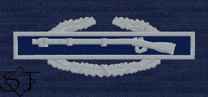Combat Infantryman Badge-USCG ODU Blue Enlisted Silver Combat Infantryman Badge-USCG ODU Blue Enlisted Silver