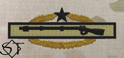 Master Combat Infantryman Badge 2nd Award-OCP Black Master Combat Infantryman Badge 2nd Award-OCP Black