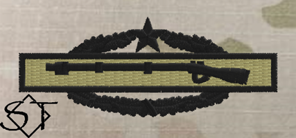 Combat Infantryman Badge 2nd Award-OCP Black Combat Infantryman Badge 2nd Award-OCP Black
