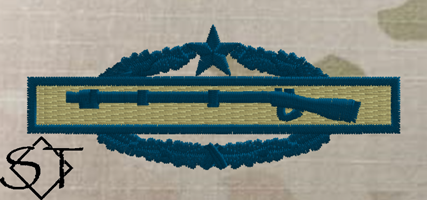 Combat Infantryman Badge 2nd Award-OCP Space Blue Combat Infantryman Badge 2nd Award-OCP Space Blue