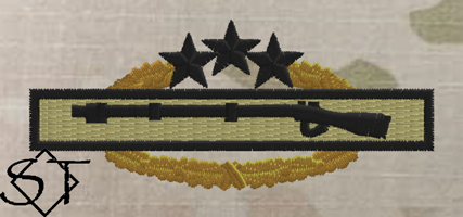 Master Combat Infantryman Badge 4th Award-OCP Black Master Combat Infantryman Badge 4th Award-OCP Black