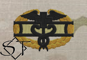 Master Combat Medic Badge 1st Award-OCP Black Master Combat Medic Badge 1st Award-OCP Black