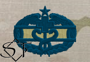 Combat Medic Badge 2nd Award-OCP Space Blue Combat Medic Badge 2nd Award-OCP Space Blue