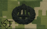 NWUIII AOR2 Navy Command Ashore Embroidered Badge-Woodland