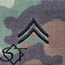 Army Rank Insignia-E4 CPL Corporal Sew-On Pair