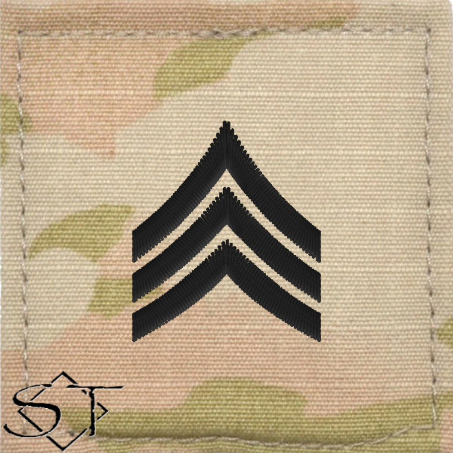 Army Rank Insignia-E5 SGT Sergeant Velcro