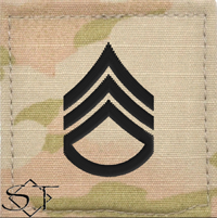 Army Rank Insignia-E6 SSG Staff Sergeant Velcro Army Rank Insignia-E6 SSG Staff Sergeant Velcro