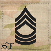 Army Rank Insignia-E8 MSG Master Sergeant Velcro Army Rank Insignia-E8 MSG Master Sergeant Velcro