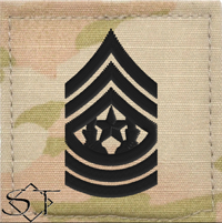 Army Rank Insignia-E9 CSM Command Sergeant Major Pre-Folded 2x2 rank without Velcro Army Rank Insignia-E9 CSM Command Sergeant Major Pre-Folded 2x2 rank without Velcro