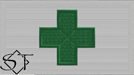 Brassard-Patch Veterinary Green Cross White Background Brassard-Patch Veterinary Green Cross White Background