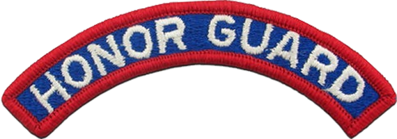 Honor Guard Tab Scarlet Border Blue Background Honor Guard Tab Scarlet Border Blue Background