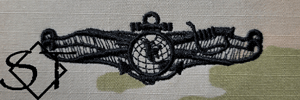 OCP Navy Information Warfare Officer Embroidered Badge-Black