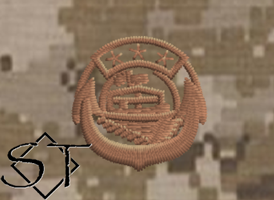 Navy Small Craft Insignia Embroidered Badge-NWUII AOR1 Desert Navy Small Craft Insignia Embroidered Badge-NWUII AOR1 Desert