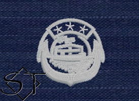 Navy Small Craft Insignia Embroidered Badge-USCG ODU Navy Small Craft Insignia Embroidered Badge-USCG ODU