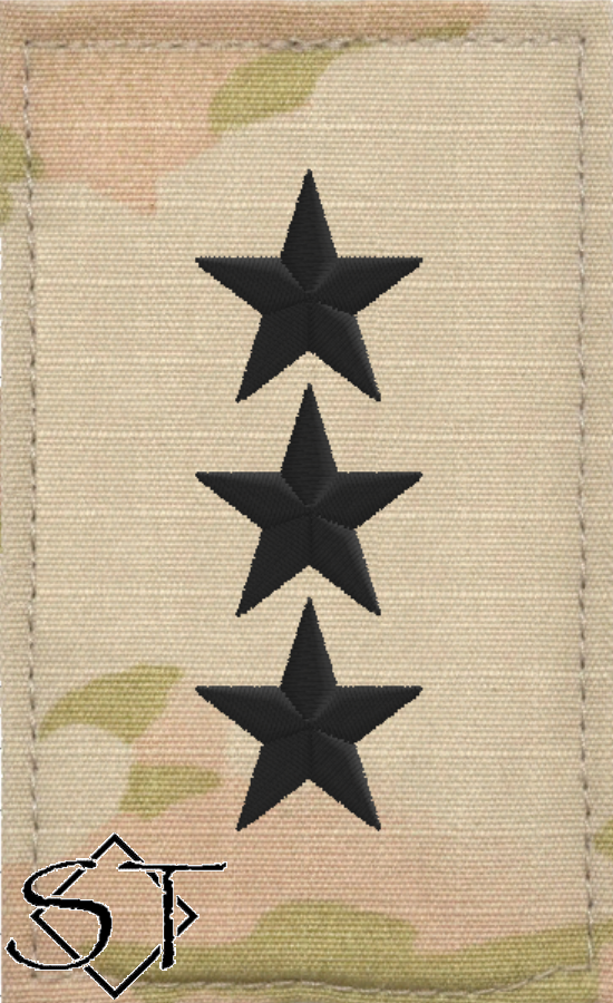 Army Rank Insignia-O9 LTG Lieutenant General Velcro