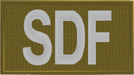 Brassard/Duty Identifier Tab OHMR SDF State Defense Force OD Green-White Letters Brassard/Duty Identifier Tab OHMR SDF State Defense Force OD Green-White Letters