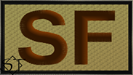 Duty Identifier Tab SF Security Forces OCP-Spice Brown with Black Border