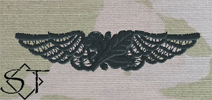 OCP Navy Aviation Supply Officer Embroidered Badge-Black