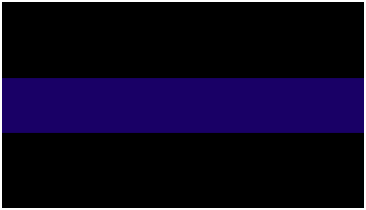 Thin Blue Line Decal - Reflective-Small - Click Image to Close