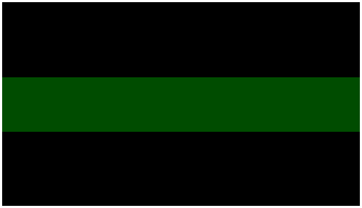 Thin Green Line Decal - Reflective-Large
