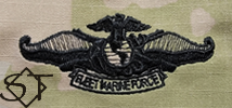 OCP Navy Fleet Marine Force Embroidered Badge-Black