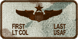 ABS-G USAF Flight Suit Name Tag with Wings (Officer and Enlisted)