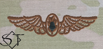 OCP Navy Flight Surgeon Embroidered Badge-Spice Brown