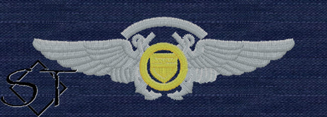 USCG Auxiliary Aircrew Embroidered Badge-ODU USCG Auxiliary Aircrew Embroidered Badge-ODU