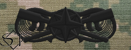 USCG Coxswain Insignia NWU iii Black USCG Coxswain Insignia NWU iii Black