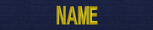 USPHS Name Tape-USCG ODU blue ripstop gold letters