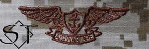 NWUII AOR1 Navy Aviation Warfare Embroidered Badge-Desert