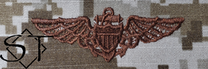 NWUII AOR1 Navy Aviator Embroidered Badge-Desert