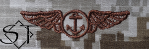 NWUII AOR1 Navy Aviation Observer Embroidered Badge-Desert