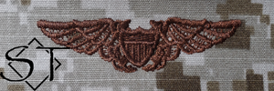 NWUII AOR1 Navy NFO Embroidered Badge-Desert