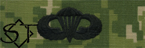 NWUIII AOR2 Navy Basic Parachutist Embroidered Badge-Woodland