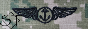 NWUIII AOR2 Navy Aviation Observer Embroidered Badge-Woodland