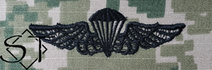 NWUIII AOR2 Navy Parachutist Embroidered Badge-Woodland