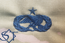 Air Force Maintenance Badge Senior Space Blue