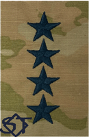 Space Force OCP O10 General Rank Insignia Sew-On (Pair) Point-to-Center - Click Image to Close