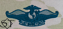 OCP Navy Fleet Marine Force Chaplain Embroidered Badge-Space Blue