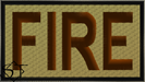 Duty Identifier Tab FIRE Fire Department OCP Black Border