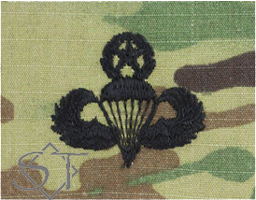 Airborne Parachutist Badge Master Embroidered OCP-Army Airborne Parachutist Badge Master Embroidered OCP-Army
